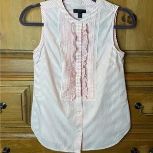 J. Crew Pink Striped Sleeveless Top